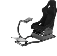 GAMEON Pro Racing Simulator Cockpit With Gear Shifter Mount - Black