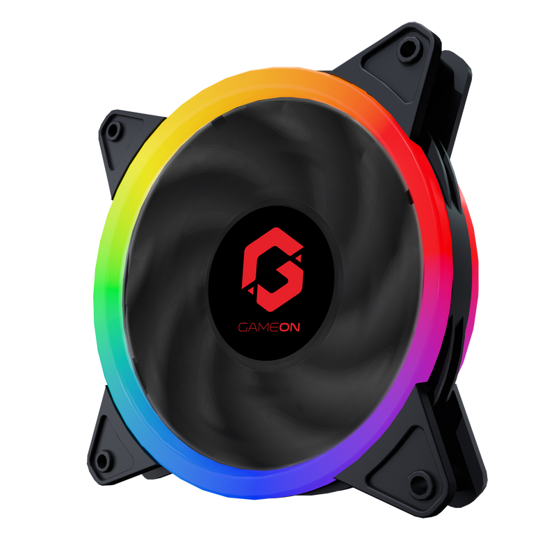 GAMEON - U-2 Falcon GLAZE FAN, Memory Function and Quick off Anti-Vibration System Compatible with All PC System