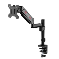 GAMEON GO-3363 Pole-Mounted Spring-Assisted Single Monitor Arm For Gaming And Office Use, 17" - 32", Arm Up To 9 KG