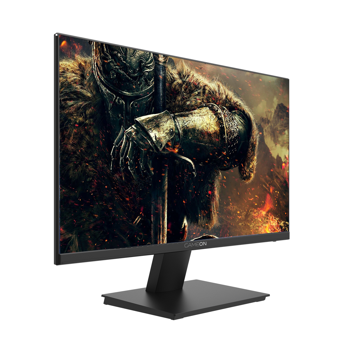 GAMEON GOB22FHD75VA 22 Inch Gaming Monitor, FHD, شاشه قيمنق, 75 Hz, VA Panel, HDMI Ports, GSync & Free Sync, VESA, Tilt, Flat LED Screen, Fixed Stand, with Speakers, Black