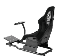 GAMEON Pro Racing Simulator Cockpit With Gear Shifter Mount - Black