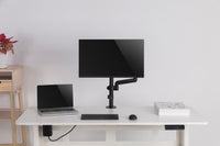 GAMEON GO-3363 Pole-Mounted Spring-Assisted Single Monitor Arm For Gaming And Office Use, 17" - 32", Arm Up To 9 KG