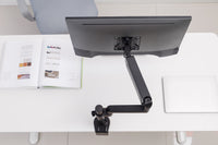 GAMEON GO-3363 Pole-Mounted Spring-Assisted Single Monitor Arm For Gaming And Office Use, 17" - 32", Arm Up To 9 KG