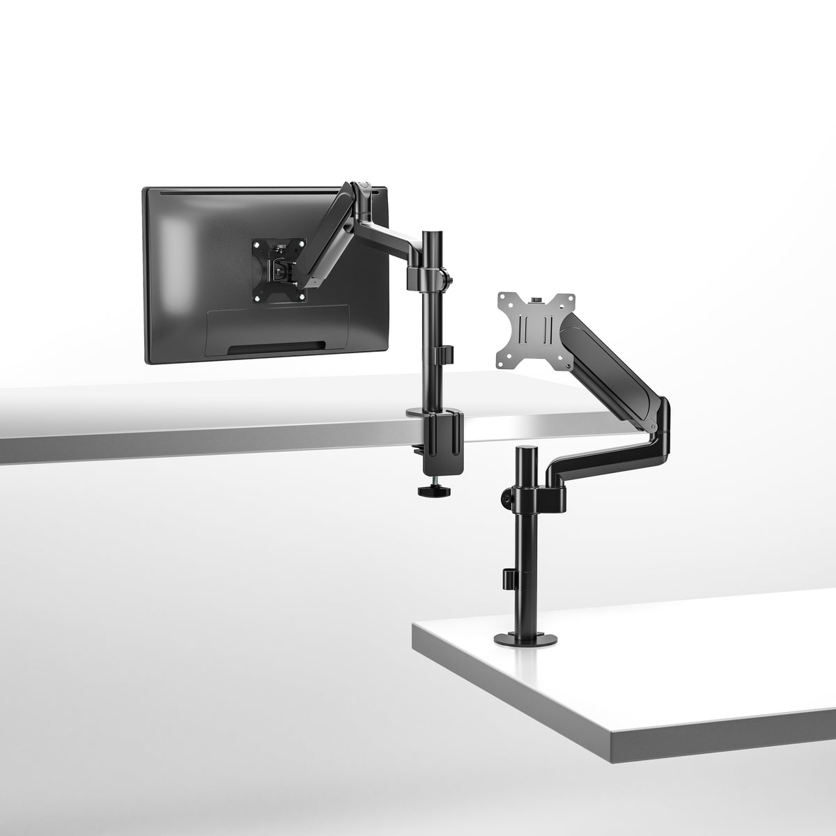 GAMEON GO-3363 Pole-Mounted Spring-Assisted Single Monitor Arm For Gaming And Office Use, 17" - 32", Arm Up To 9 KG