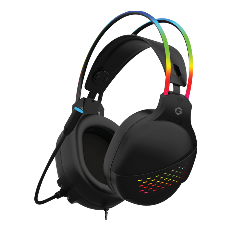 GAMEON GO-711 RGB Gaming Headset With Detachable Mic - Black